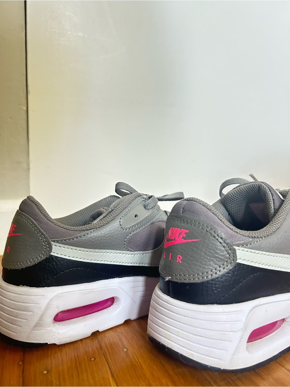 Nike Air Max Gray and Pink Air Women's Athletic Sneakers